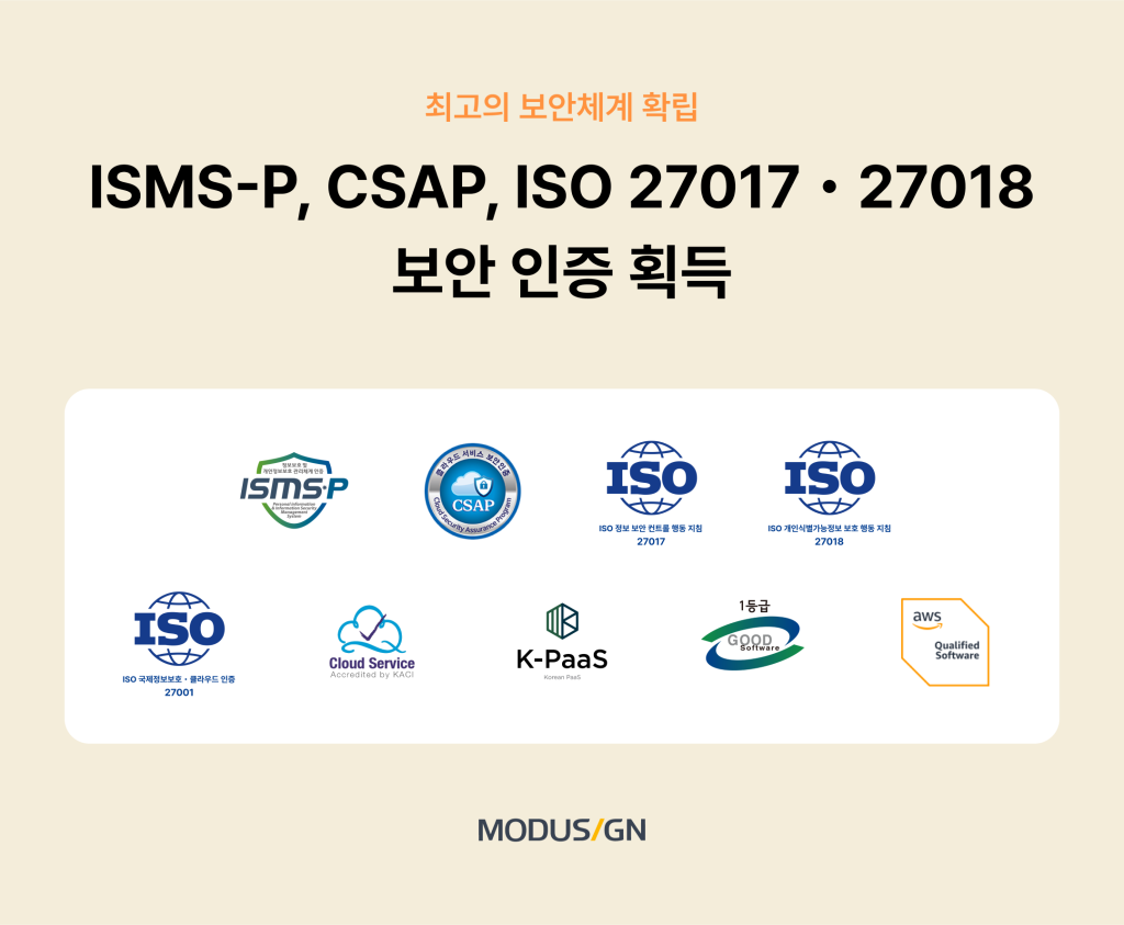 🔐 최고의 보안체계 확립ㅣISMS-P, CSAP, ISO 27017・27018 인증 획득