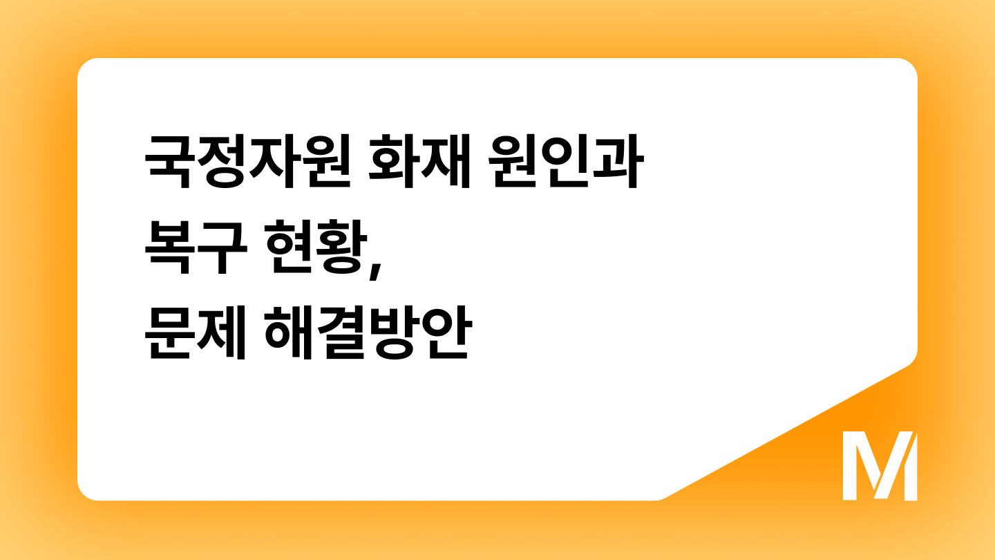 국정자원 화재 원인과 복구 현황, 문제 해결방안