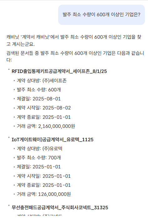 빌주 최소 수량